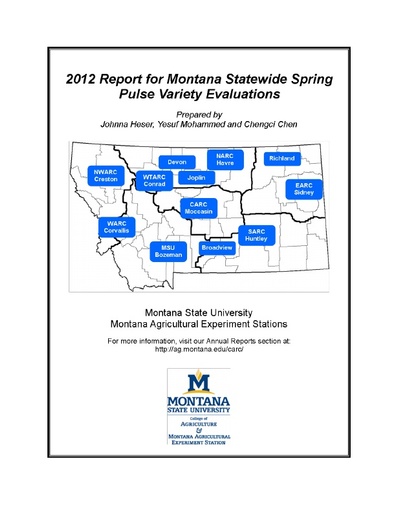 2012 Variety Trails - Montana State University