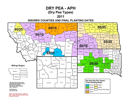 2011 Dry Pea Northern Tier insurance