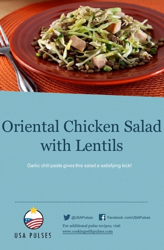 Oriental Chicken Salad with Lentils