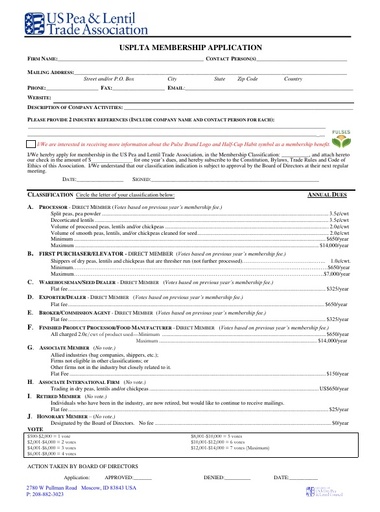 2019 USPLTA Membership Application Form