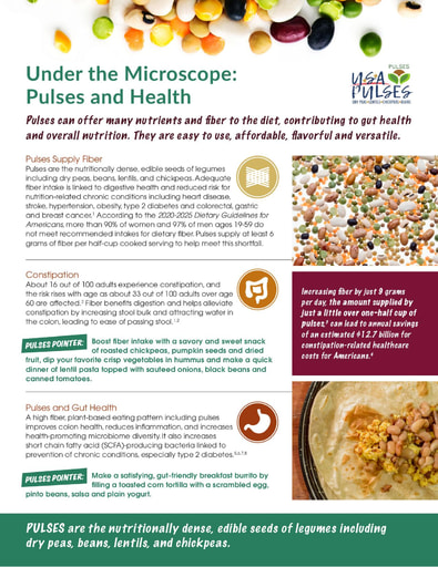 USA Pulses Under the Microscope Health Handout