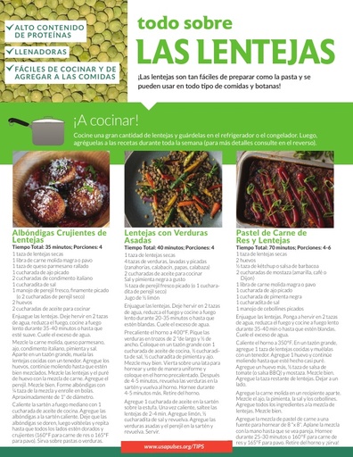 Todo sobre las Lentejas